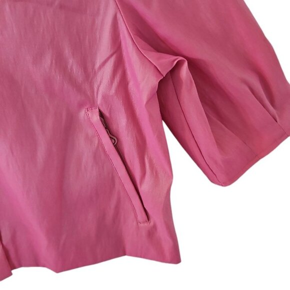 Samuel Dong Pink Glam Party Ruffle‎ 3/4 Sleeve Cropped Jacket L Large - Picture 6 of 13